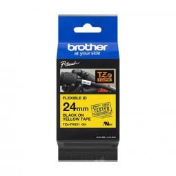 Brother Black On Yellow Label Tape 24mm x 8m TZEFX651