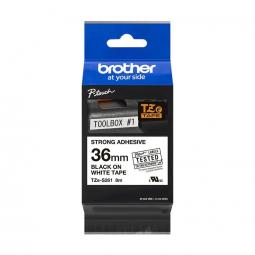 Brother Black On White Strong Label Tape 36mm x 8m - TZES261