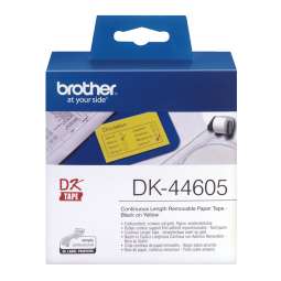 Brother Yellow Removable Paper 62mm x 30.5m DK44605