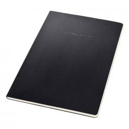 Sigel CONCEPTUM A4 Casebound Hard Cover Notepad 4 Hole Punched Ruled 120 Detachable Pages Black CO801