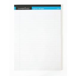 Cambridge A4 Legal Pad Ruled White 100 Pages Pack 10