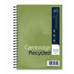 Cambridge Recycled A5 W/bnd Notebook 100 Page (50 Leaves) PK5