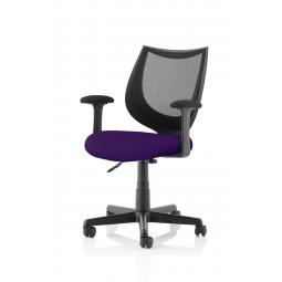 Camden Black Mesh Chair in Tansy Purple KCUP1521