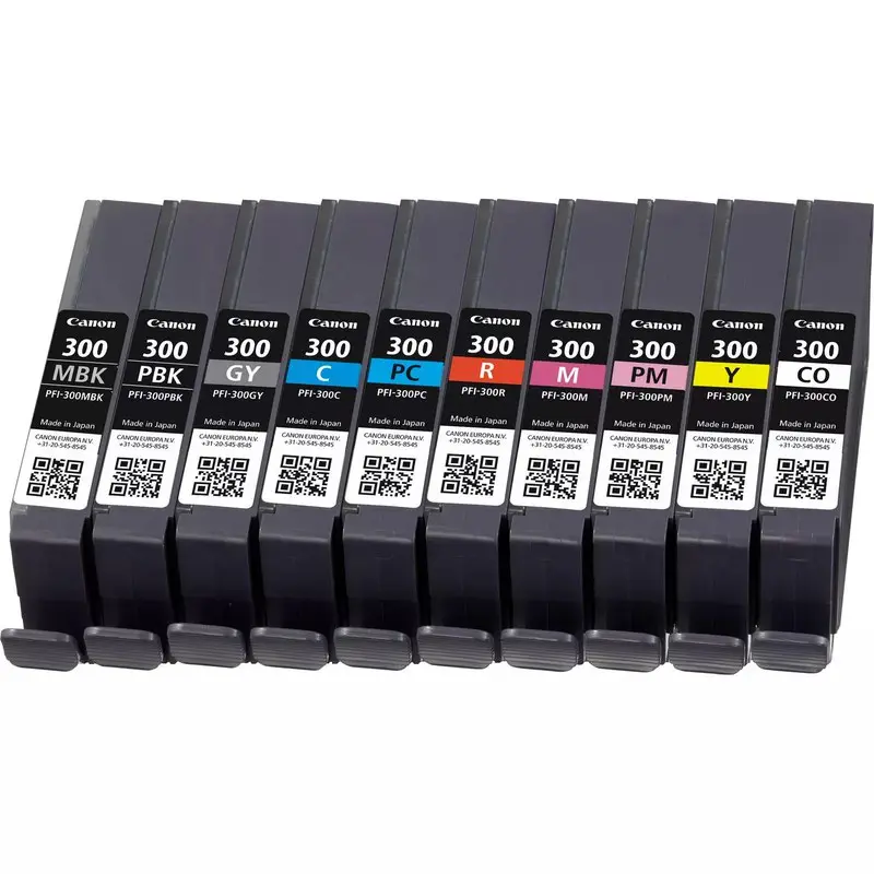 Canon PFI-300 10 ink Multi Pack MBK/PBK/C/M/Y/PC/PM/R/GY/CO - 4192C008