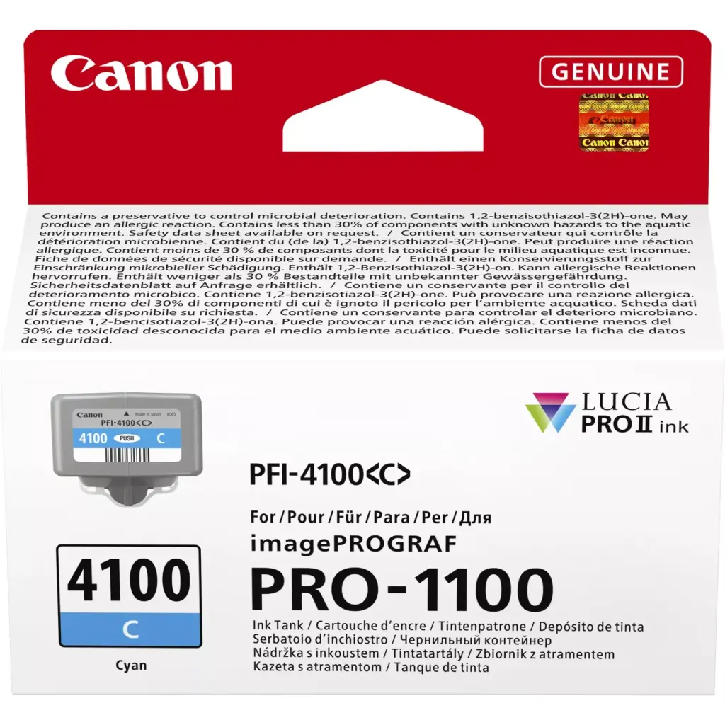 Canon PFI-4100 Cyan Ink - 6778C001