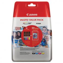 Canon CLI-551 CMYK Ink Cartridges Multipack 6508B005
