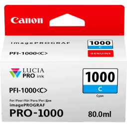 Canon PFI1000C Cyan Ink Cartridge 80ml 0547C001