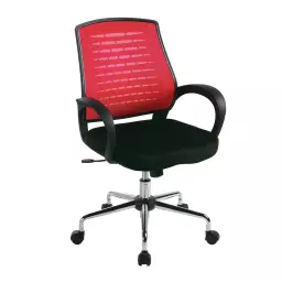 Nautilus Designs Carousel Medium Mesh Back Task Operator Office Chair With Fixed Arms Raspberry - BCM/F1203/RB