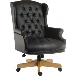 Chairman Noir Fabric Executive Swivel Armchair Black 6927