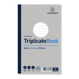 Challenge Taped Triplicate Book Carbonless Ruled 100-Sets 210x130mm (Pack of 5)