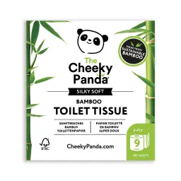 Cheeky Panda Sustainable Plastic-Free Bamboo Toilet Tissue 3 Ply 200 Sheets Per Roll 9 x 5 (Pack 45 Rolls) - PFTOILT9X5