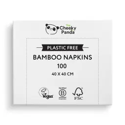 Cheeky Panda Sustainable Large Bamboo Napkins 100 Napkins Per Pack (Pack 4) - PFCNAPKXL4