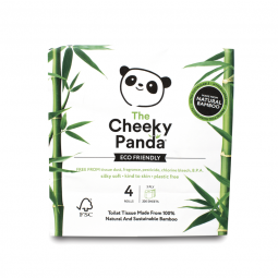 Cheeky Panda Ultra-Sustainable Plastic Free Bamboo Toilet Tissue Pack 4 1102181