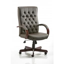 Chesterfield Executive Chair Brown Leather EX000003