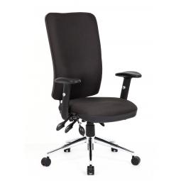 Chiro High Back Chair with Arms Black OP000006