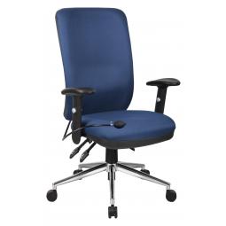 Chiro High Back Chair with Arms Blue OP000007