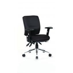 Chiro Medium Back Chair with Arms Black OP000010