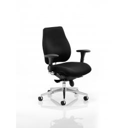 Chiro Plus Chair Black with Arms PO000001