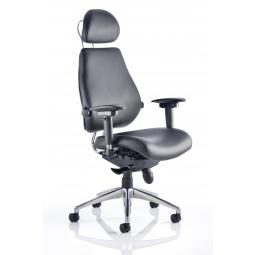 Chiro Plus Ultimate Chair Black Leather PO000013