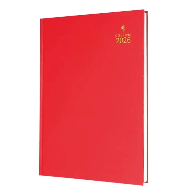 Collins 35 Desk Diary A5 Week to View 2026 Red 35.15-26 - 823311