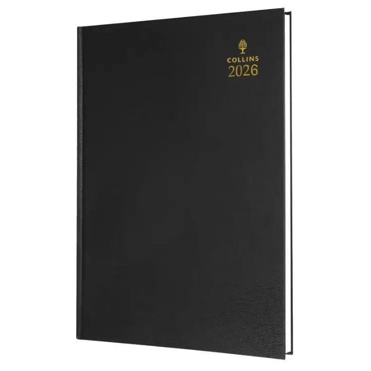 Collins 40 Desk Diary A4 Week to View 2026 Black 40.99-26 - 822179