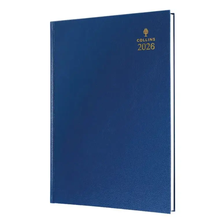 Collins 44 Desk Diary A4 Day to Page 2026 Blue 44.60-26 - 822173