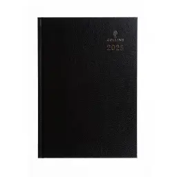 Collins 47 Desk Diary A4 2 Page per Day 2025 Black - 821378