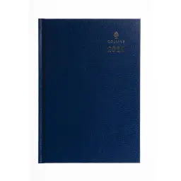 Collins 52 Desk Diary A5 Day to Page 2025 Blue - 821394