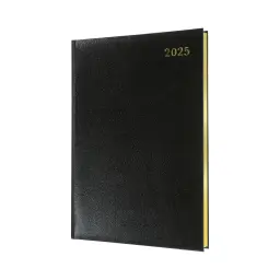 Collins QB7 Desk Diary Week to View Appointments 2025 Black - 821347