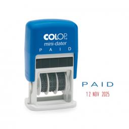 Colop S160/L2 Mini Text Dater PAID stamp