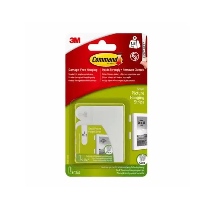 3M Command Small Picture Hanging Strips Value Pack White (Pack 12) - 7100235932