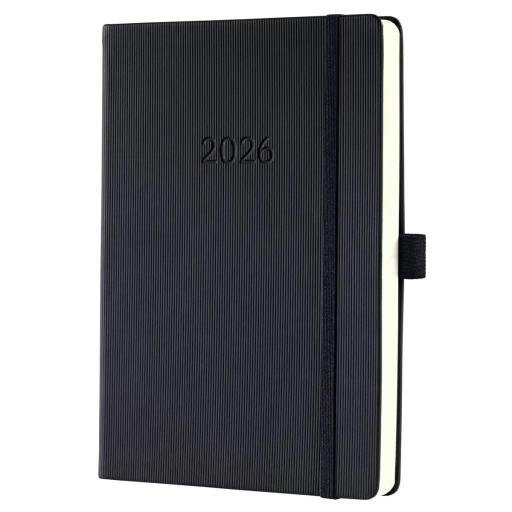 Sigel Conceptum Diary 2026 A5 Day Per Page Hardcover Black - C2610