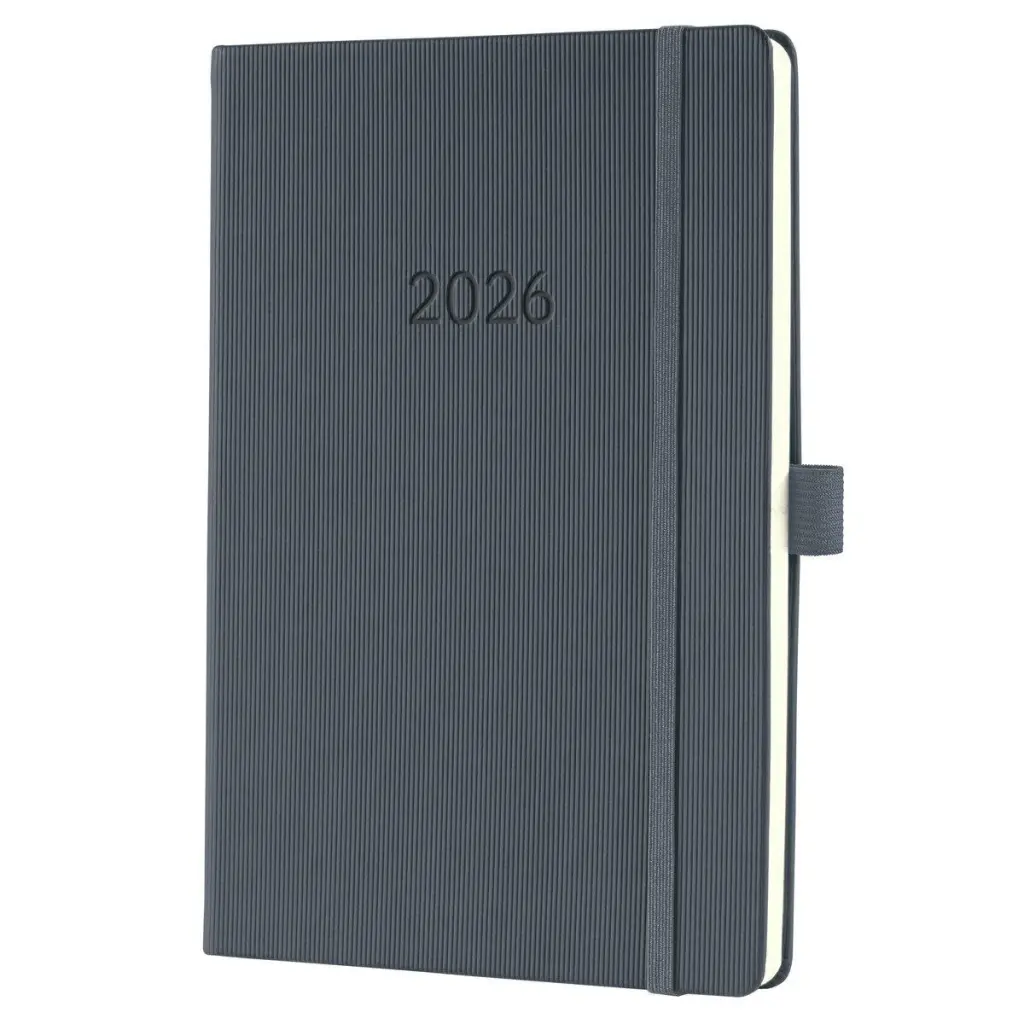 Sigel Conceptum Diary 2026A5 Week To View Dark Grey - C2666
