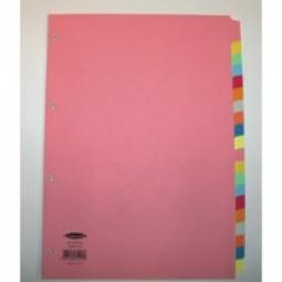 Concord A4 Subject Dividers 20-Part Multipunched 160gsm
