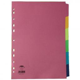 Concord Bright Subject Divider A4 6-Part Assorted