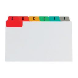 Concord Guide Cards A-Z 127x76mm White with Multicolor Tabs