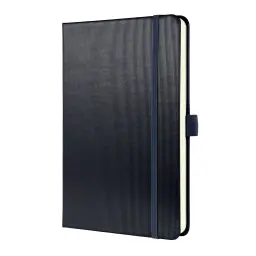 Sigel Conceptum Notebook A5 148x213x20mm Hardcover Softwave Surface 194 80gsm Ruled Pages With Pen Loop & Elastic Fastener Grey Metallic - CO405