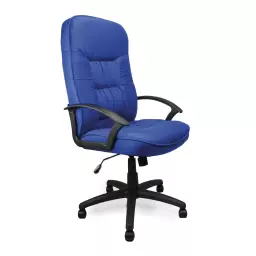 Nautilus Designs Coniston High Back Fabric Executive Office Chair With Sculptured Stitching Detail and Fixed Arms Blue - DPA6062ATGFBL