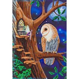 Crystal Art Owl and Fairy Tree Notebook CANJ-1