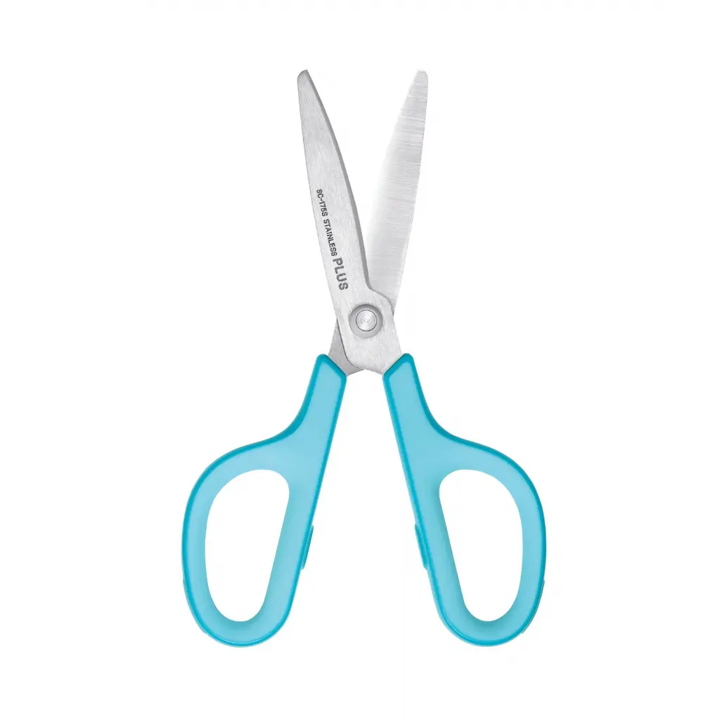 Plus By Pentel Fitcut Curve Smart Stainless Steel Right-Handed Scissors 175mm Blue 35052