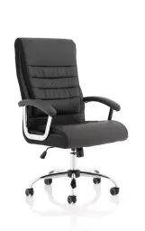 Dallas High Back Leather Executive Office Chair With Arms Black - EX000240