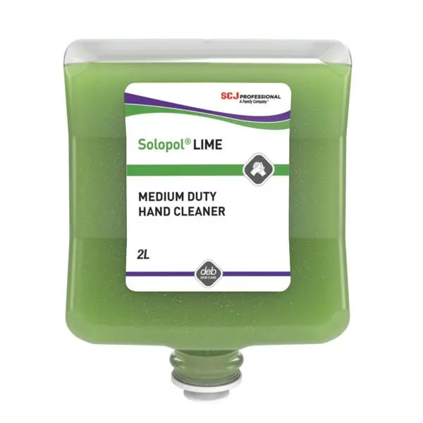 Deb Solopol Lime Medium-Heavy Duty Hand Wash 2 Litre Cartridge - LIM2LT