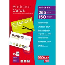 Decadry MicroLine Bright White 285gsm Business Cards Pack of 150 OCB3261