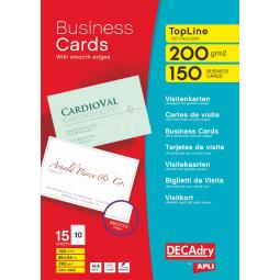 Decadry TopLine White Straight Corner Business Cards Pack of 150 OCC3342