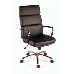 Deco Retro Style Faux Leather Executive Office Chair Black - 1097BLK