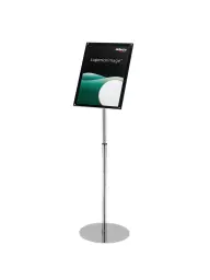 Deflecto A3 Sign Holder with Bevel Magnetic Cover Floor-Standing - Adjustable Portrait & Landscape  - 790645