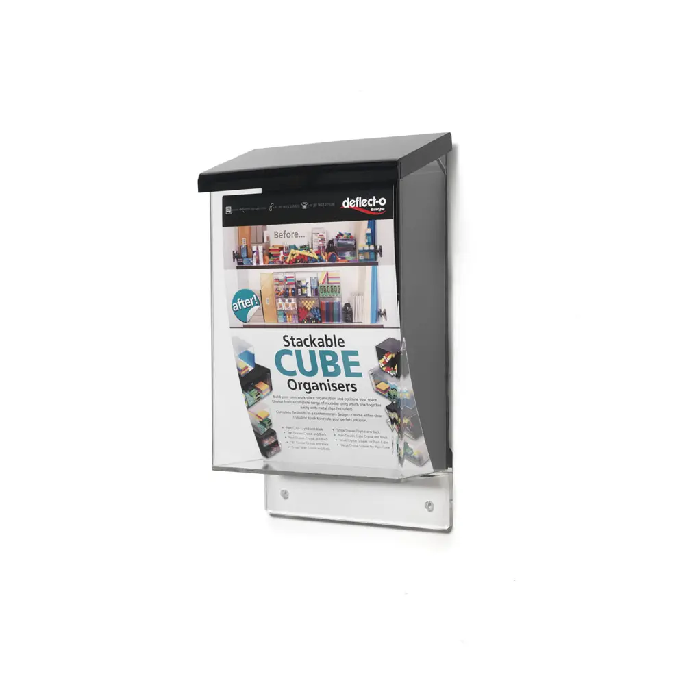 Deflecto A5 Weatherproof Outdoor Literature/Post Box 175 x 285 x 74mm Crystal - 790711