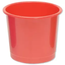 Deflecto Essentials 14 Litre Waste Bin Red - CP025YTRED