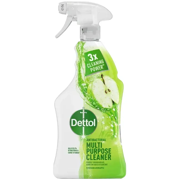 Dettol Power And Fresh Multipurpose Cleaning Liquid Antibacterial 1 Litre Green Apple - 8091521