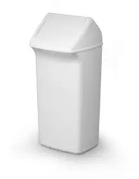 Durable DURABIN Plastic Waste Recycling Bin Rectangular 40 Litre with White Lid - 1809798010
